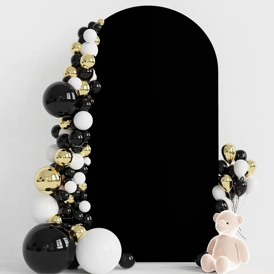 Wokceer 7.2FT Arch Backdrop Cover Black Arch Covers Stretchy Backdrop