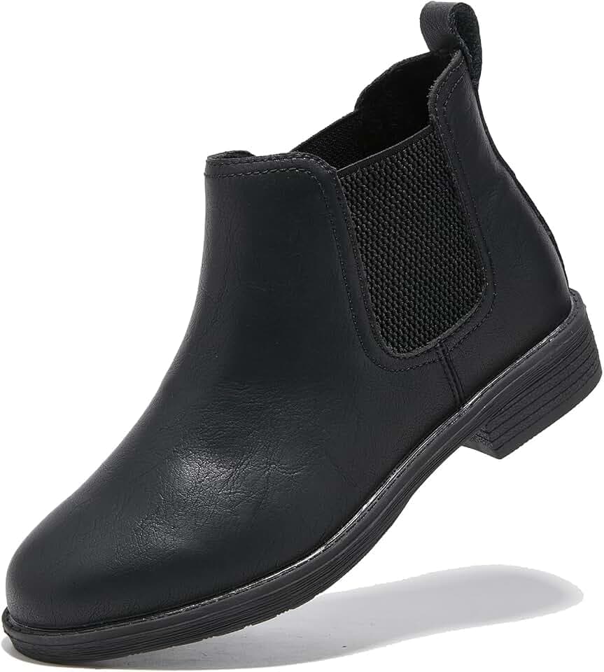 TRULAND Chelsea Boots Damen Leder - Elegant Klassische Stiefeletten Ankle Boots Damen Stiefel
