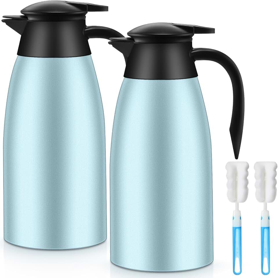 Norme 2 Pcs Thermal Coffee Carafe Creamer, Blue, 68 oz