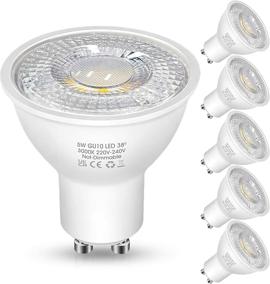 Flaspar GU10 LED Warmweiss Lampe 5W GU10 Spot Warmweiß Glühbirnen 3000K 6er