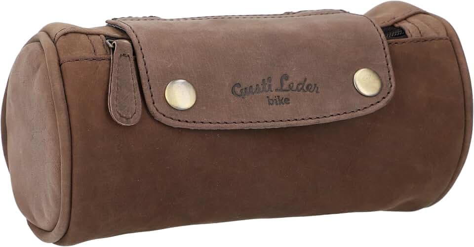 Fahrradtasche Leder Gusti - Judith A. Gepäcktasche Lenkertasche Satteltasche Ledertasche Dunkelbraun Damen Herren Braun Vintage