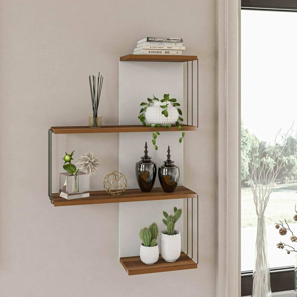Dmora Regal Hadar Braun 64x19x96h cm 3 Böden