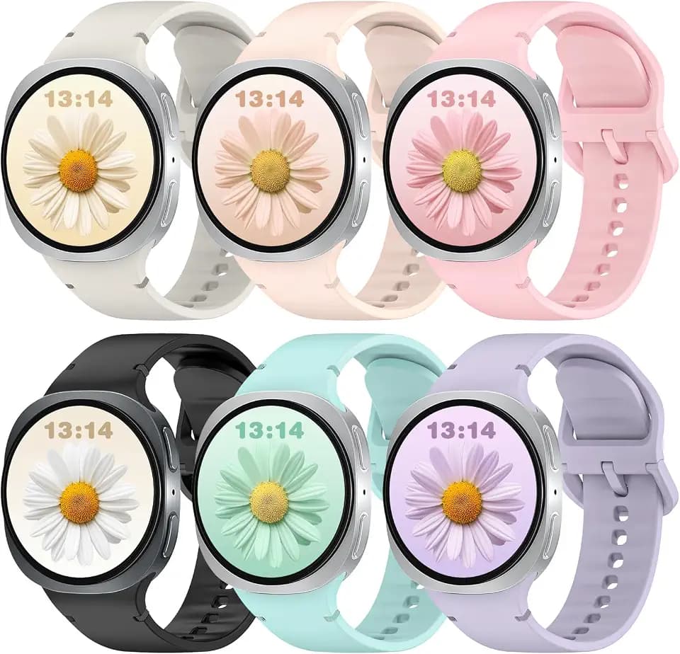 6 Pack Sport Bands for Samsung Galaxy Watch 9 8 40mm 44mm/8 Classic 46mm