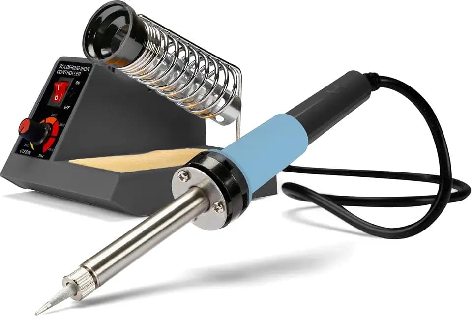 Velleman Lötstation 40–48 W mit LED-Anzeige und Mica-Heizelement, einstellbare Temperatur 150–450 °C, ideal für DIY und Reparaturen
