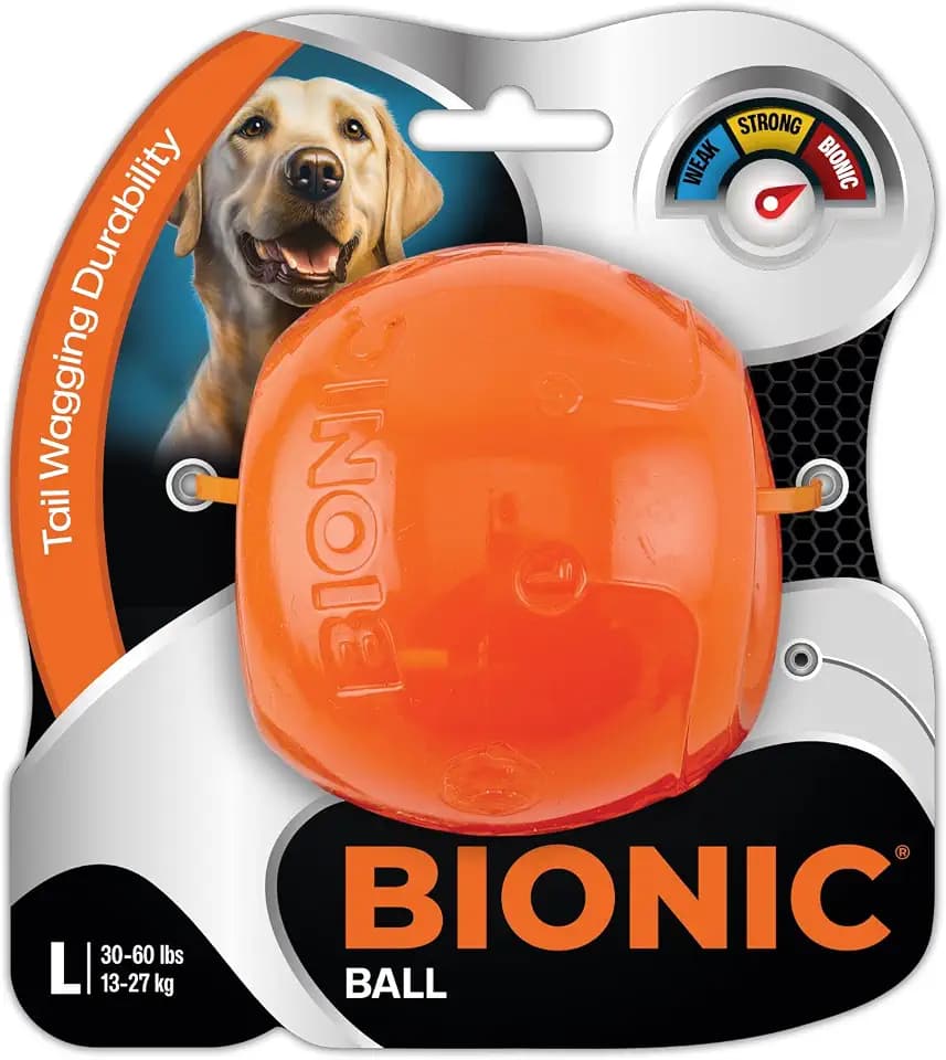 BIONIC Ball Dog Toy for Dogs Between 30-60+ lbs, Large