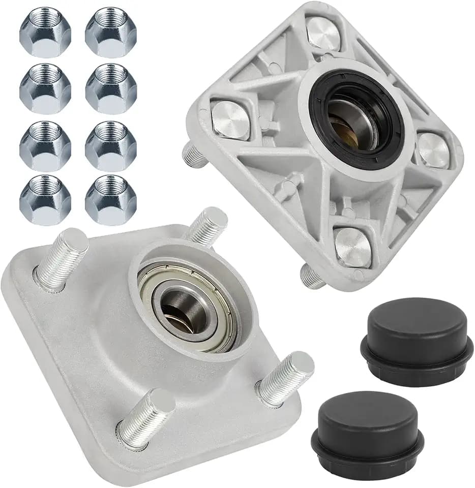 FAHKNS 2 Pcs Aluminum Golf Cart Front Wheel Hub Assembly for Yamaha G2/ G8/ G9/ G14/ G16/ G19/ G22/ G29/ Drive Gas and Electric Golf Carts, Replace OEM# JG5-WF511-10-00
