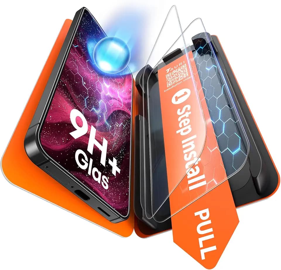 TAURI 2 Pack for Samsung Galaxy S26 FE Screen Protector, 1-Step Install