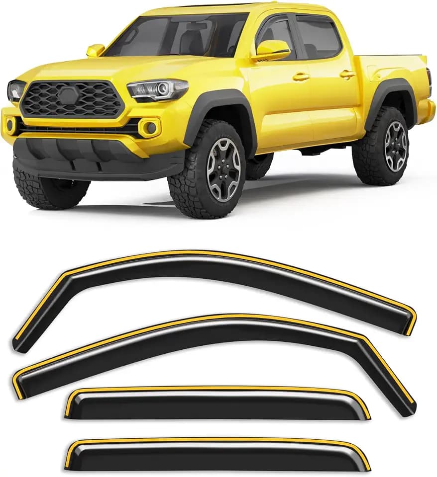 Window Visors Rain Guards for Toyota Tacoma 2016-2023 Double Cab