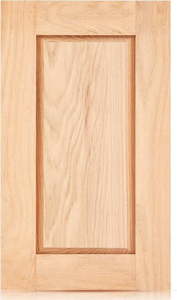 Unfinished Oak Shaker Cabinet Door, 13.25'' W X 22.5'' H