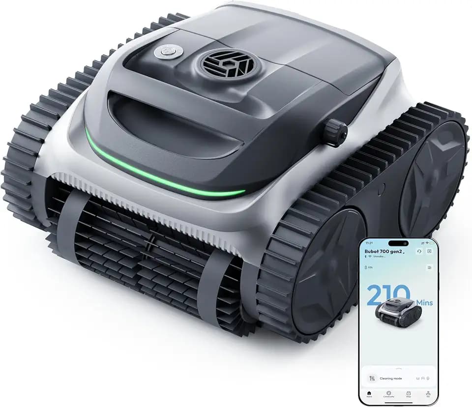 (2026 New) Bubot 700 Gen 2 Pool Vacuum for Inground Pools with 210 Min Runtime, Cordless Robotic Pool Cleaner with Triple-Motor, Smart Navigation & App Control, Floor/Wall/Waterline Cleaning, Snow