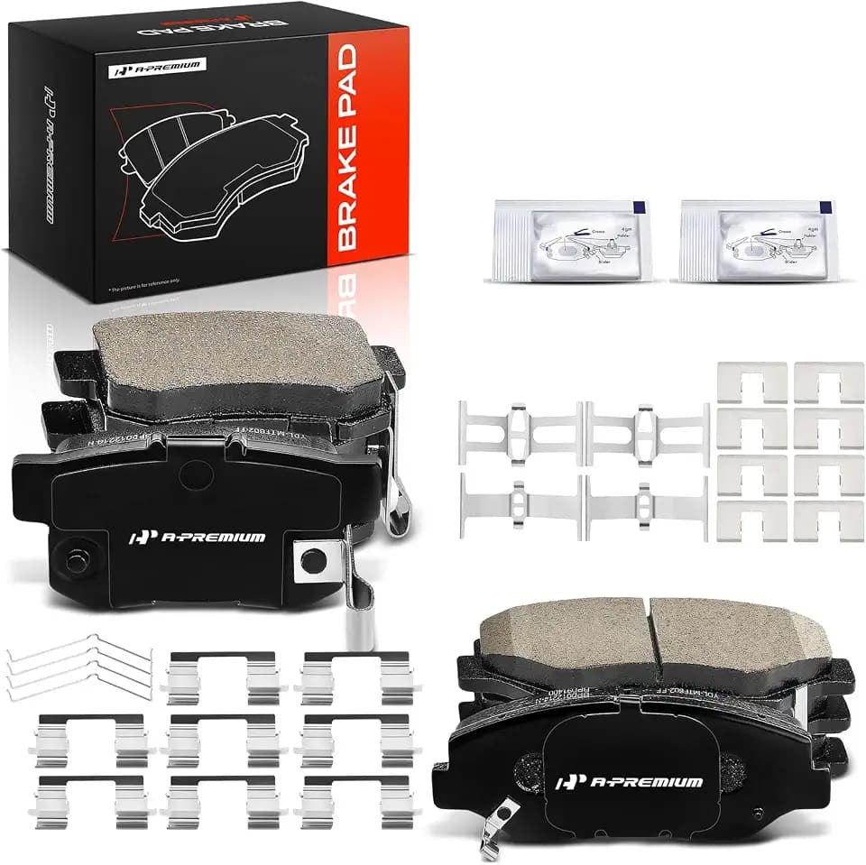 A-Premium Front and Rear Ceramic Brake Pads Compatible with Honda & Acura