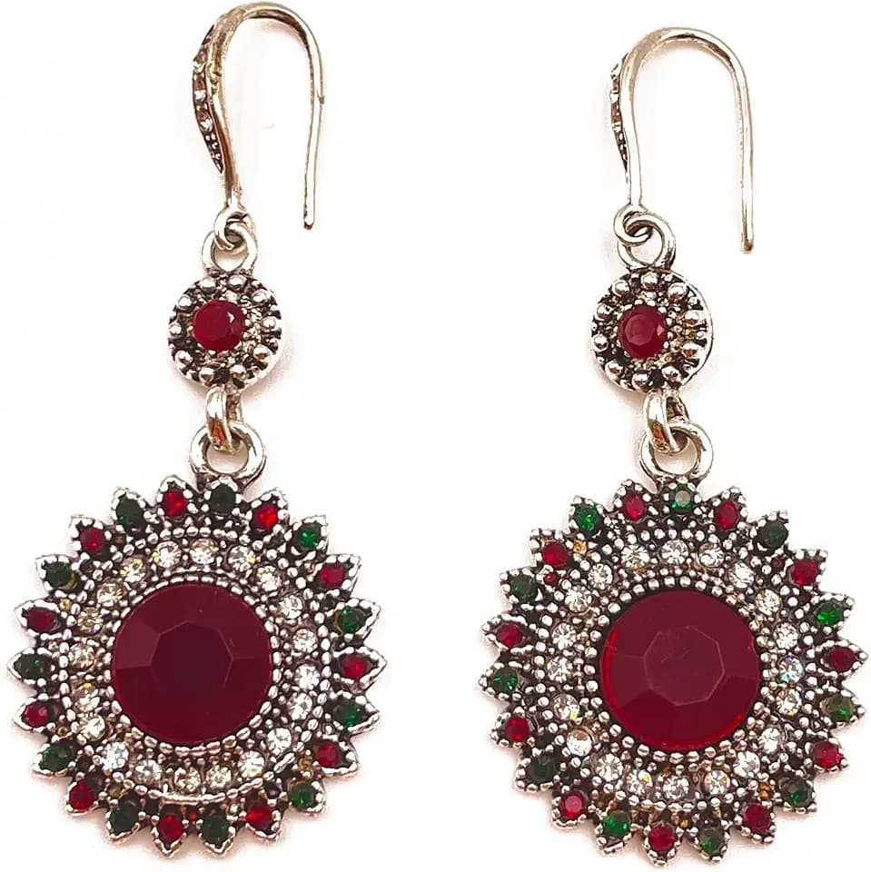 Boho Earrings for Women Sunflower Dangle Earrings Dainty Gold/Silver Plated Hypoallergenic Cubic Zirconia Bohemian Earrings Handmade Trendy Statement Jewelry Gifts