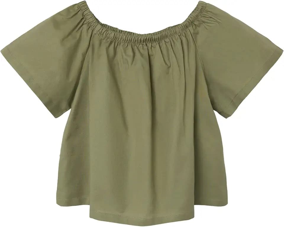 NAME IT Mädchen Nkfnetop Deniza Top Kurzarmbluse