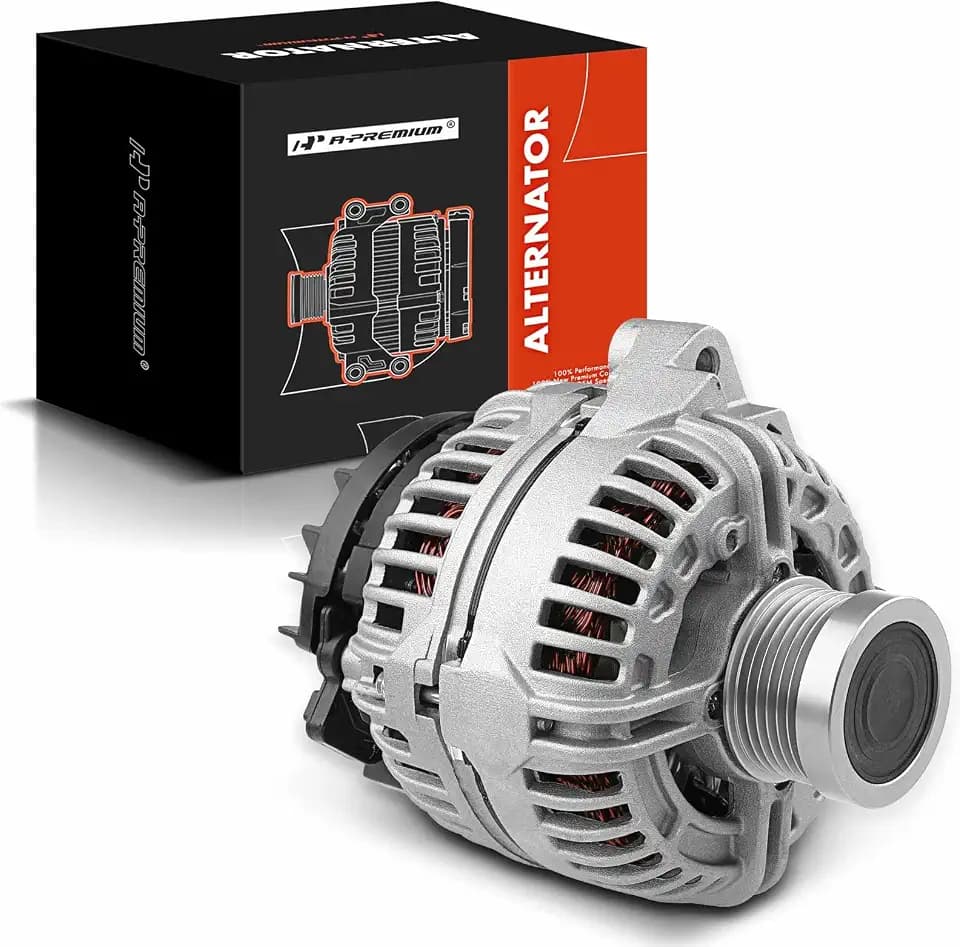 A-Premium Alternator, 12V 120A 6-Groove Pulley CW, Compatible with Volvo