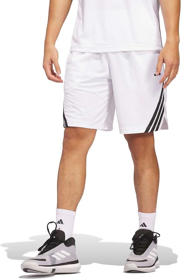 adidas Men's Basketball Legends 3-Stripes Shorts