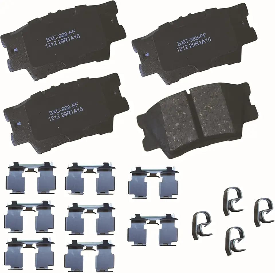 Bendix Premium SBC1212 Ceramic Rear Brake Pads for Select Models Lexus ES300h, ES350, HS250h, Pontiac Vibe, Toyota Avalon, Camry, Matrix, RAV4
