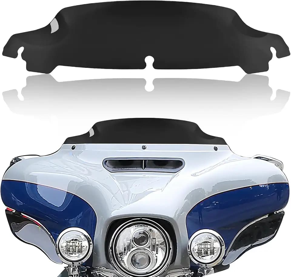 Black 4.5” Windshield Motorcycle Wave Windscreen Compatible for Harley 2014-2023 Harley Davidson Touring Street Glide/Electra Glide/Ultra Limited/Tri Glide FLHT FLHX FLHTK FLHTC FLHTCU