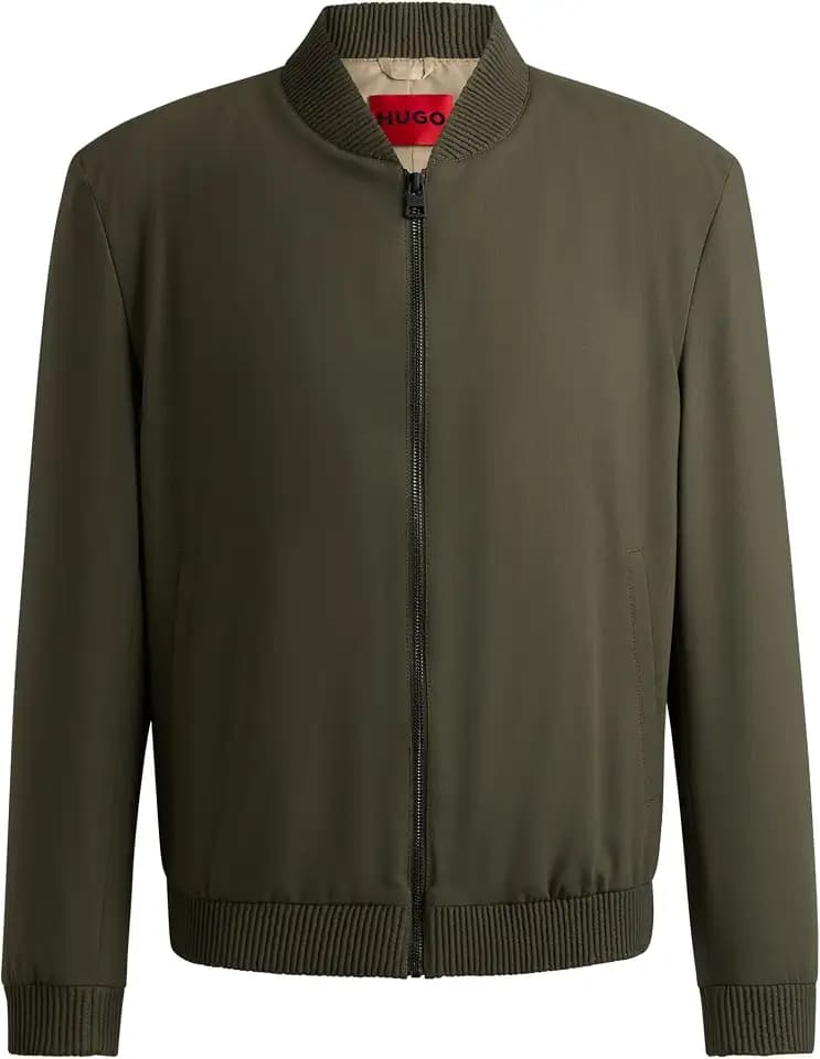 HUGO Herren Ukashi232X Slim-Fit Jacke aus elastischer Baumwolle