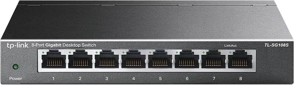 TP-Link - TL-SG108S - ungesteuerter Netzwerk-Switch, L2, Gigabit Ethernet (10/100/1000), Schwarz