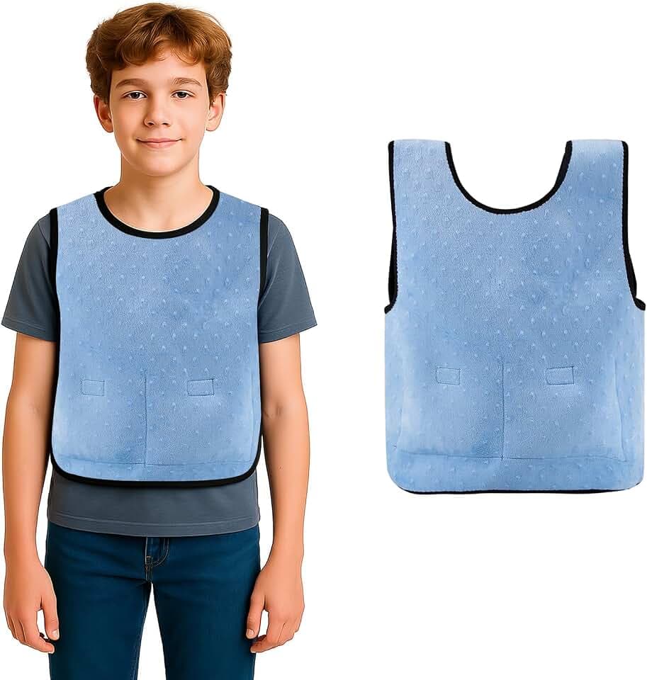 Gewichtsweste Kinder & Kompressionsweste | Weighted Vest als ADHS & Autismus Hilfsmittel | Sensorik Kleidung gegen Reizüberflutung & SPD | Verstellbarer Tiefendruck, Jungen & Mädchen