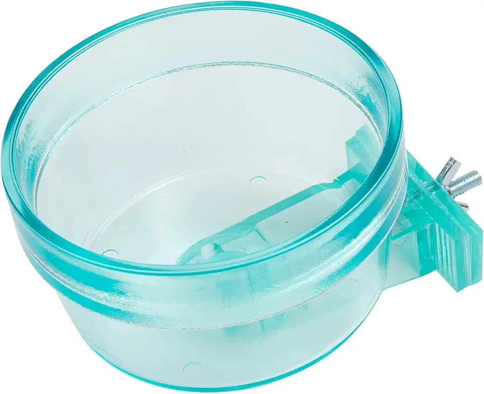 Lixit Quick Lock Removable Cage Bowls for Rabbits, Guinea Pigs, Gerbils, Ferrets, Dogs, Cats, Birds, and Other Small Animals - Made in USA (Blue, 20 Ounce)