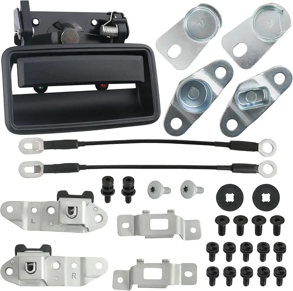 APPERFiT Tailgate Hardware Rebuild Kit Compatible with 1992-2000 Chevrolet Chevy/GMC C1500 C2500 C3500 K1500 K2500 K3500 Tailgate Parts Tail Gate Handle Latch Hinge Cable Striker Bolt
