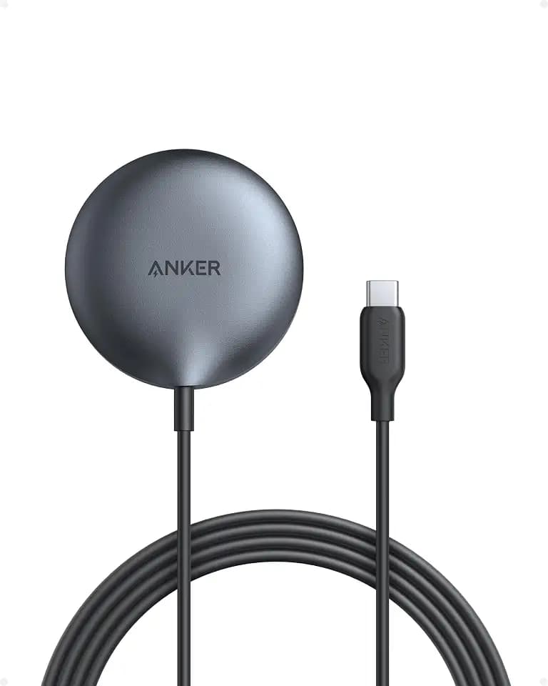 Anker MagGo magnetisches kabelloses Ladegerät (Pad), MagSafe kompatibel, 15W schnelles Ladegerät, Qi2 Zertifiziert, Für iPhone 17/16/15/15 Plus/15 Pro/15 Pro Max/14/13/12 Serie (Ohne Netzteil)