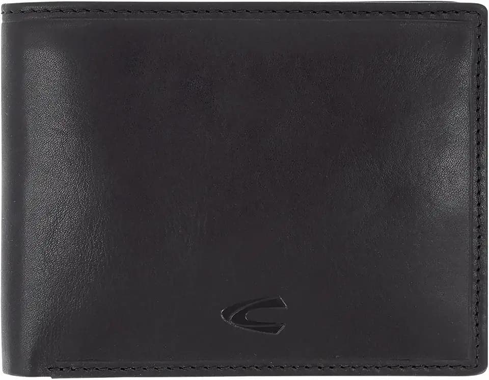 camel active Como Herren Geldbörse Querformat RFID Leder Mittelgroß Schwarz