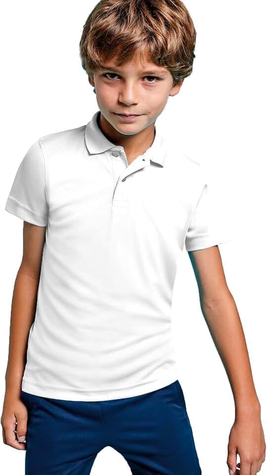 Sport-Poloshirt mit kurzen Ärmeln für Kinder, klassischer Kragen und drei Knöpfen, Unisex, atmungsaktiv, bunt