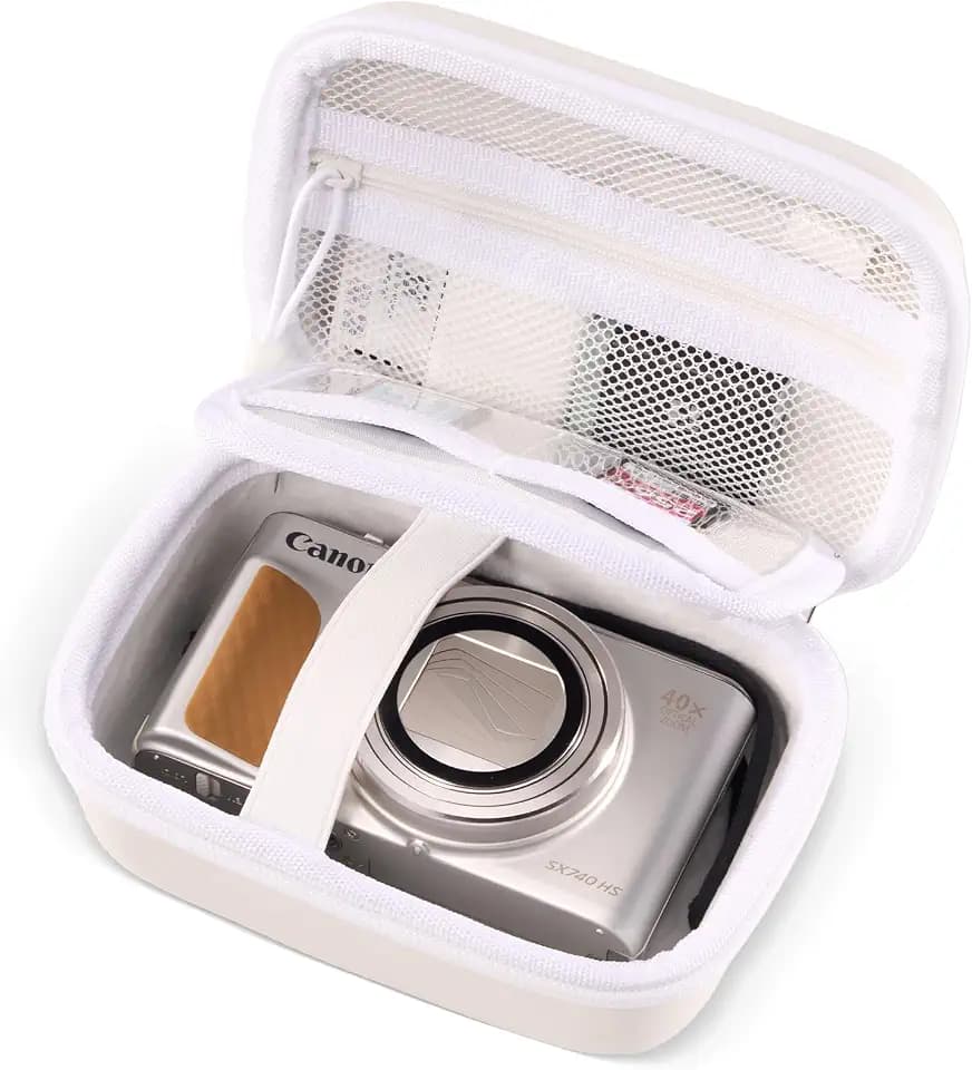 ProCase Hard Shell Digital Camera Case for Canon G7X Mark III -White