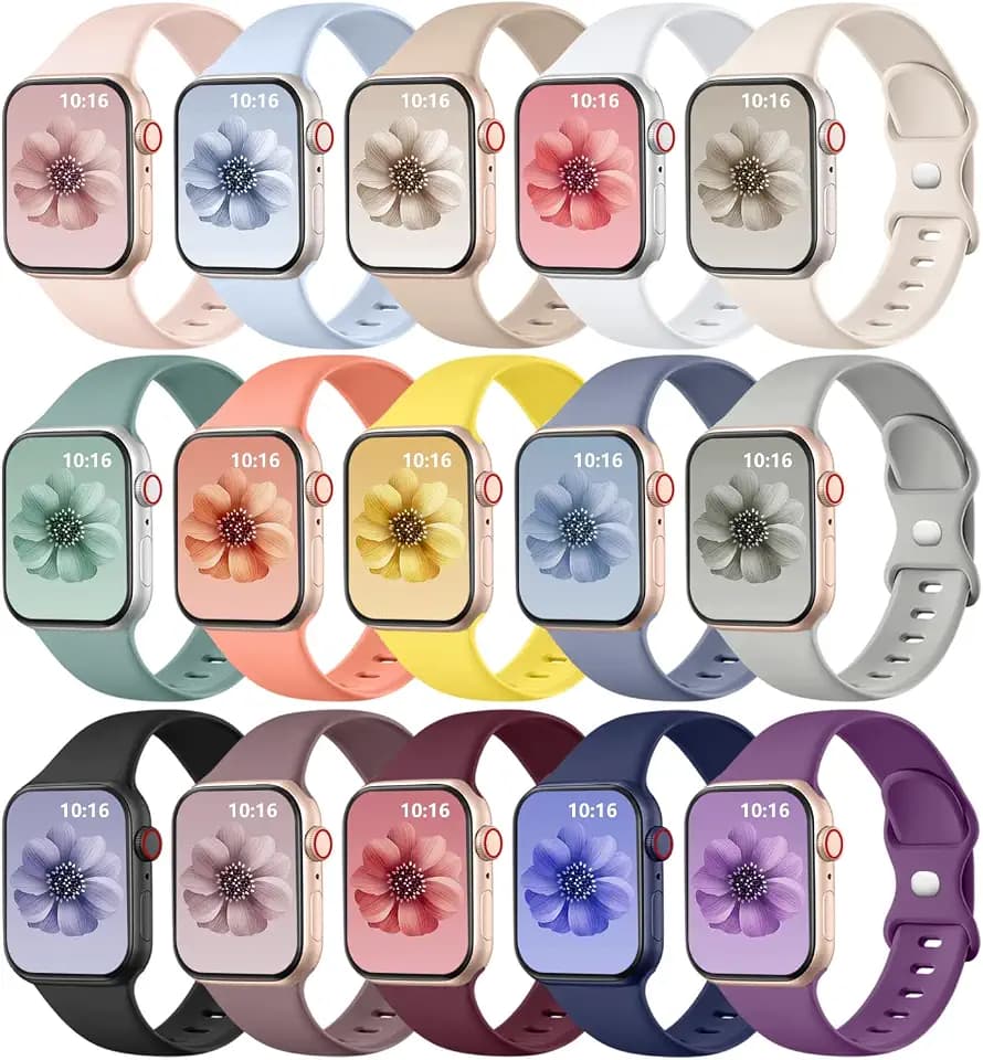 GEAK 15Pack Compatible with Apple Watch Bands for Women 38mm 40mm 41mm 42mm