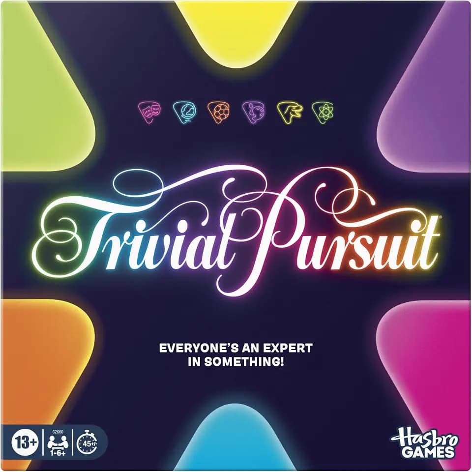 Trivial Pursuit Board Game (2026) | Updated Features, Co-Op and Team Options | Fun Trivia Party Games | 1 to 6 or More Players | 45 Mins. | Ages 13+