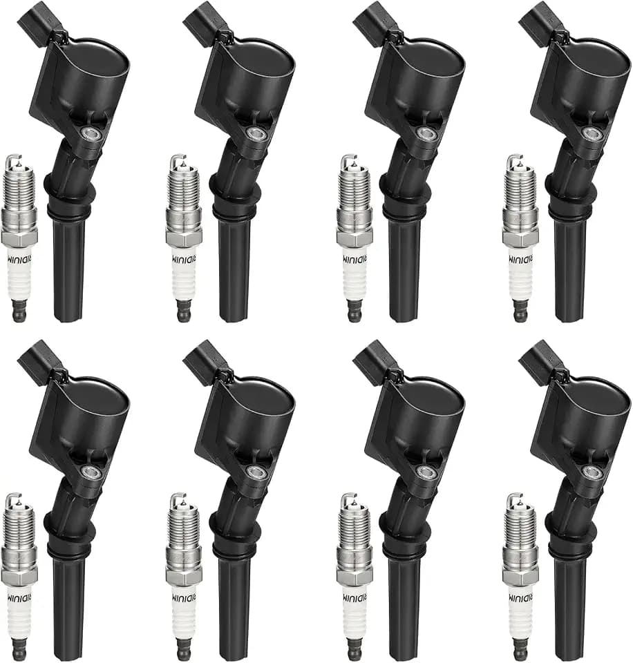 8 Ignition Coils DG508+ 8 Spark Plugs P479 for Ford (5.4L/4.6L V8)