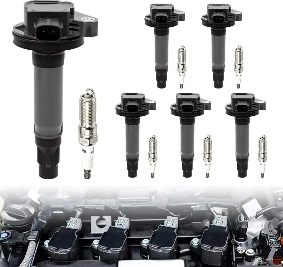 UF553 Ignition Coil & Double Iridium Spark Plug for F150/Explorer/Edge