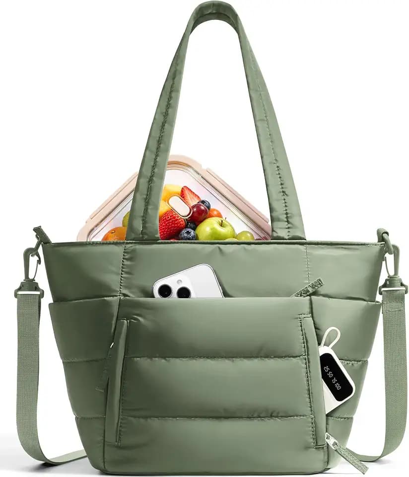 Bagstellar Lunch Box for Women Puffy Insulated Lunch Bag Tote Cooler Bag