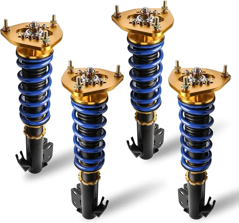 MOSTPLUS Front and Rear Coilover Height Adjustable Struts Compatible with Subaru 2002-2007 Impreza WRX GDB GDA STI Suspensions Coil Spring Shocks(Set of 4)