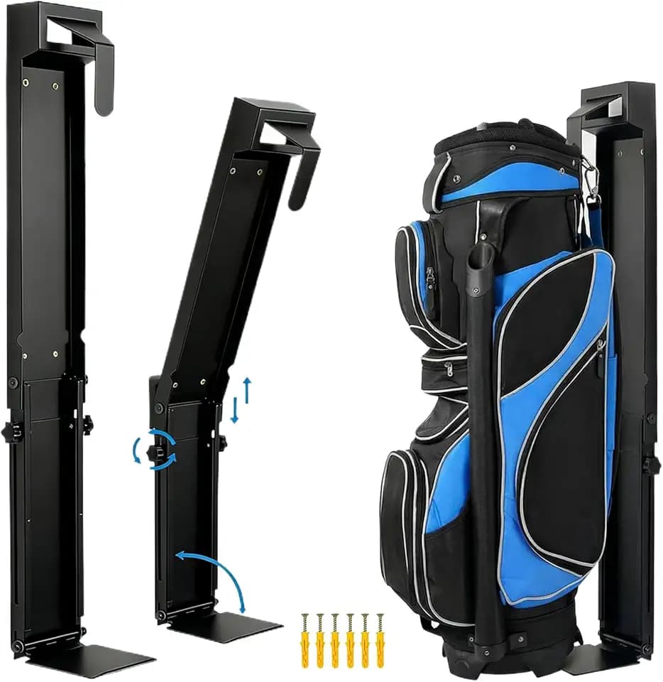 Wall Mount Golf Bag Stand for Storage,Golf Storage Organizer