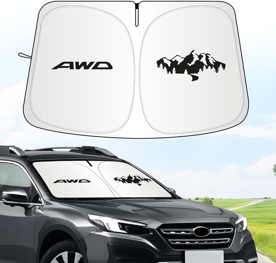 for Subaru Outback Sun Shade 2015-2024 2025, Car Front Window Covers Sun Visor Protector, Foldable Blocks UV Rays Windshield Sunshade for Subaru Outback Accessories