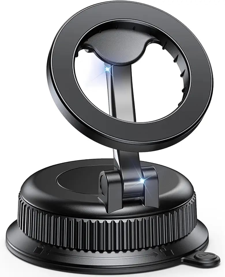 Magnetic Car Phone Holder for Dashboard, MagSafe Car Mount, Nano Gel Suction Car Phone Mount, Foldable Automotive Dashboard Phone Holder, 360° Rotatable for iPhone 18 17 16 15 14 13 12 Series