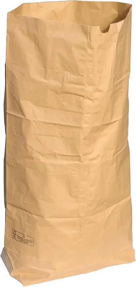 Papier-Abfallsäcke, 120 Liter, 2-lagig, 70g/m², 25 Stück, 95x70x25cm, Braun