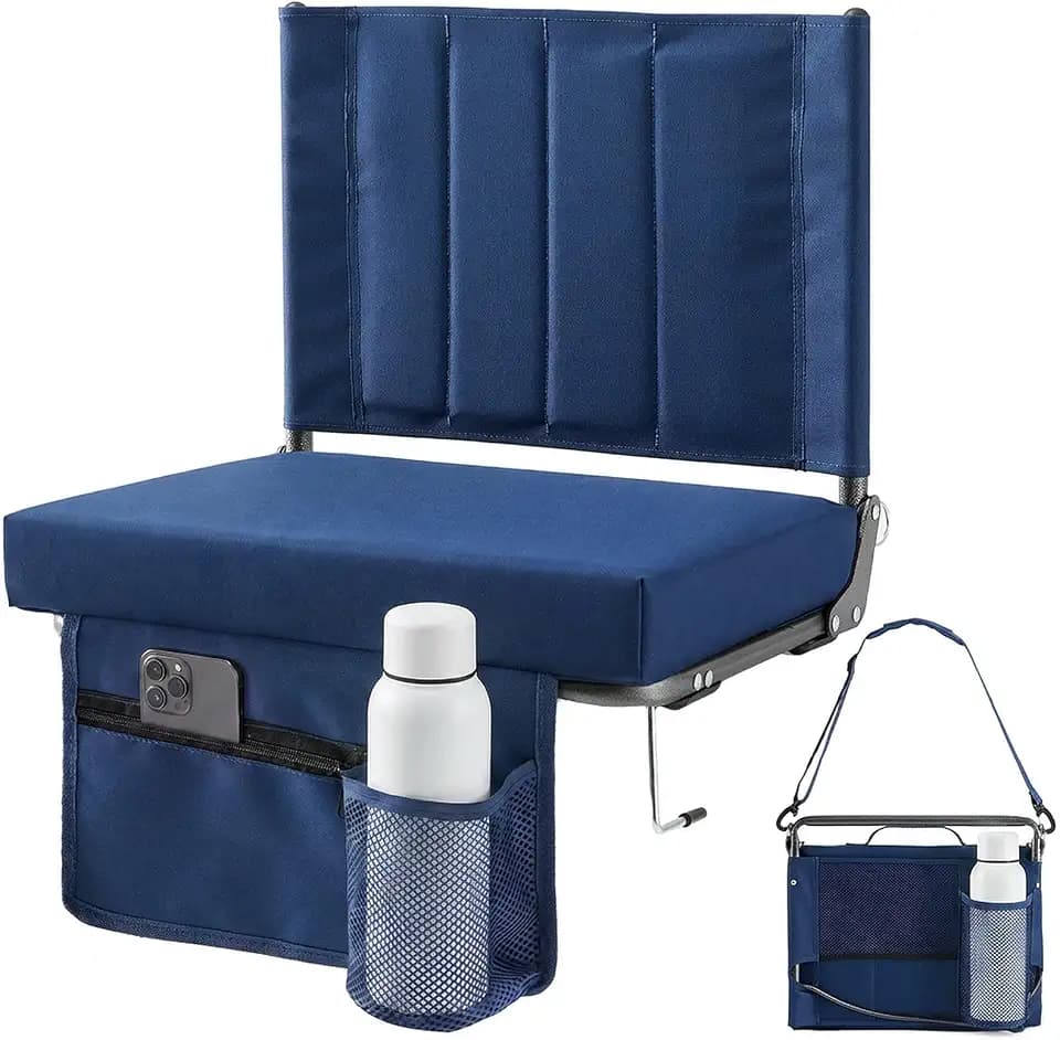 Sweetcrispy Stadium Seats with Back Support, Padded Bleacher Chairs