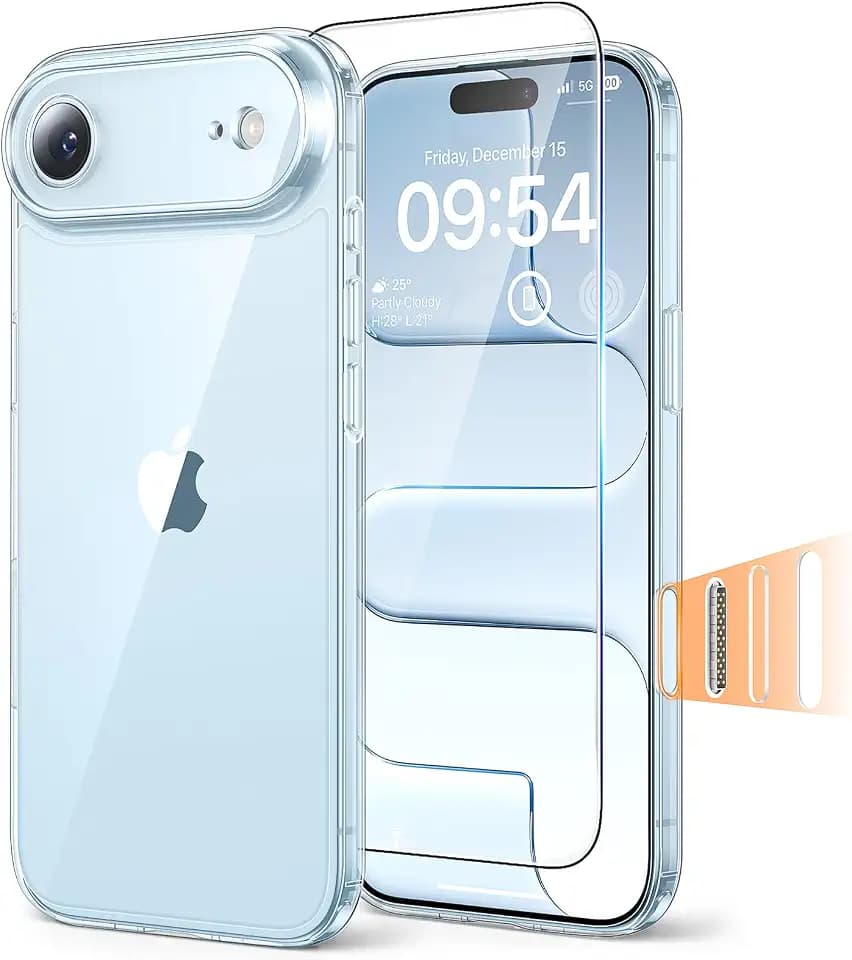 TAURI for iPhone Air Case, with Camera Control, Clear