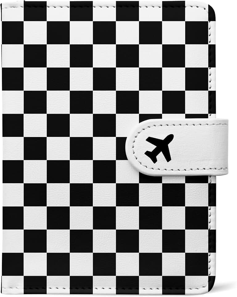Passport Holder, Cute Travel Wallet Cover with RFID Blocking,black