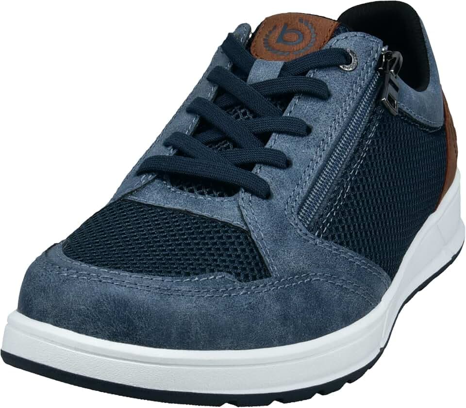 Bugatti Herren Casual Sneaker mit Reißverschluss, strapazierfähige Laufsohle