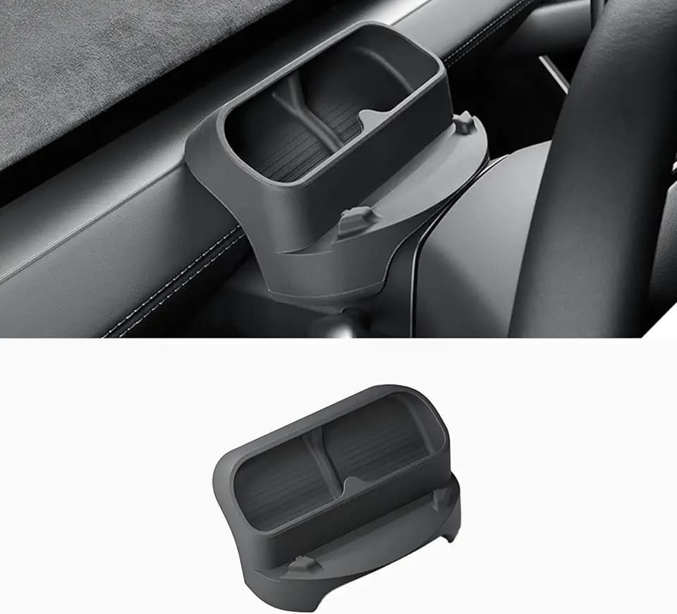 Silicone Steering Wheel Sunglasses Holder Compatible with Tesla Model Y Juniper 2025, Dashboard Phone Stand Holder, Instrument Panel Tray Sunglasses Box Phone Mount for Tesla Model Y Refresh