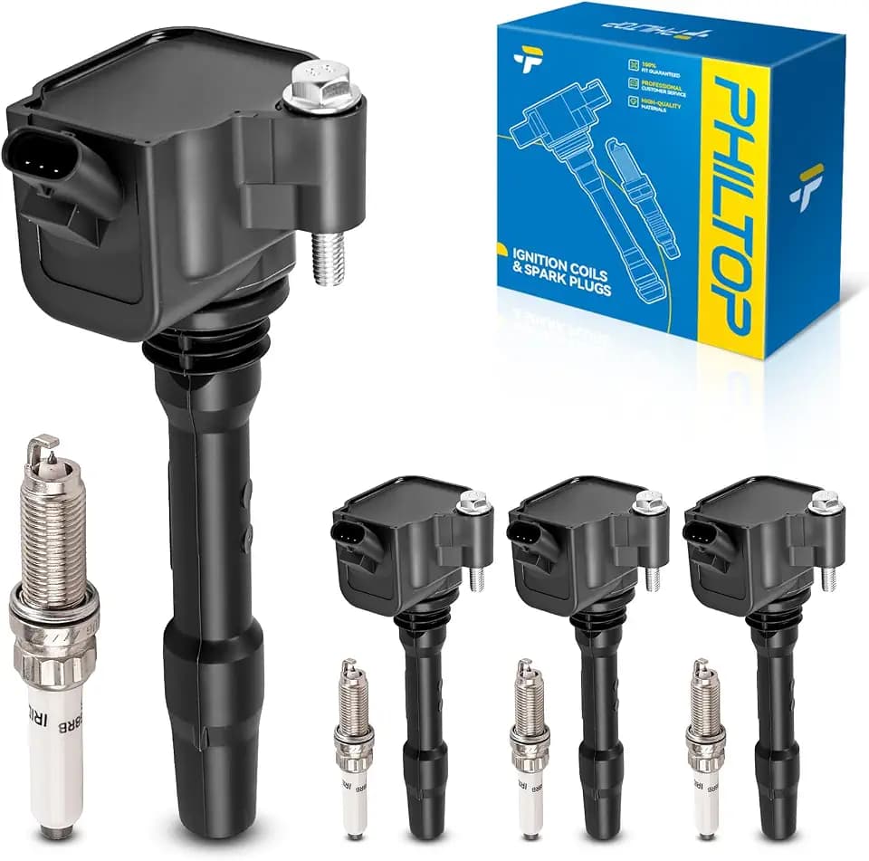 PHILTOP Ignition Coil Pack & Spark Plug Kit for 14-19 Mini Cooper 1.5/2.0T
