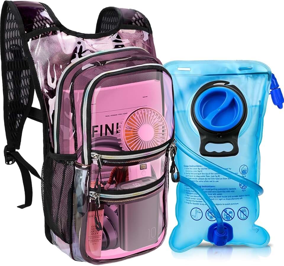 Hydration Pack, Water Backpack with 3L Hydration Bladder Lightweight Insulation, Festival Essential, Rave Hydration Backpack, Hydropack Backpack for Rave, Hiking, Biking, Festival Gear