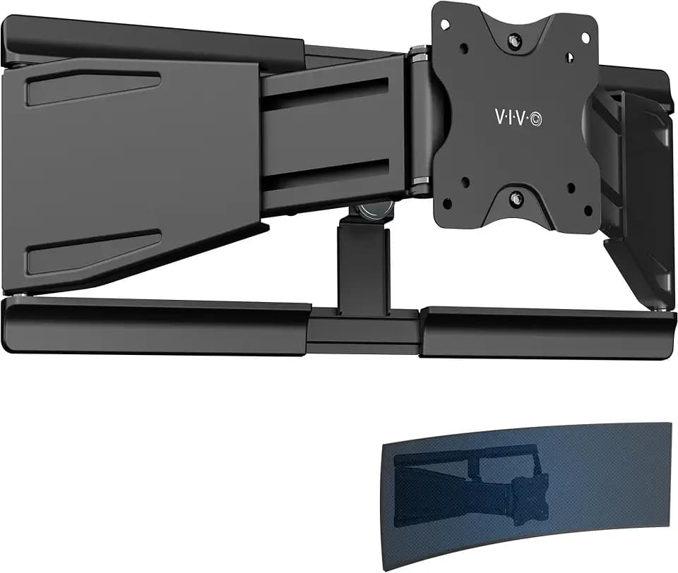 VIVO Black Telescoping Ultrawide Wall Mount, Up to 49" Screens, Mount-VWLP2
