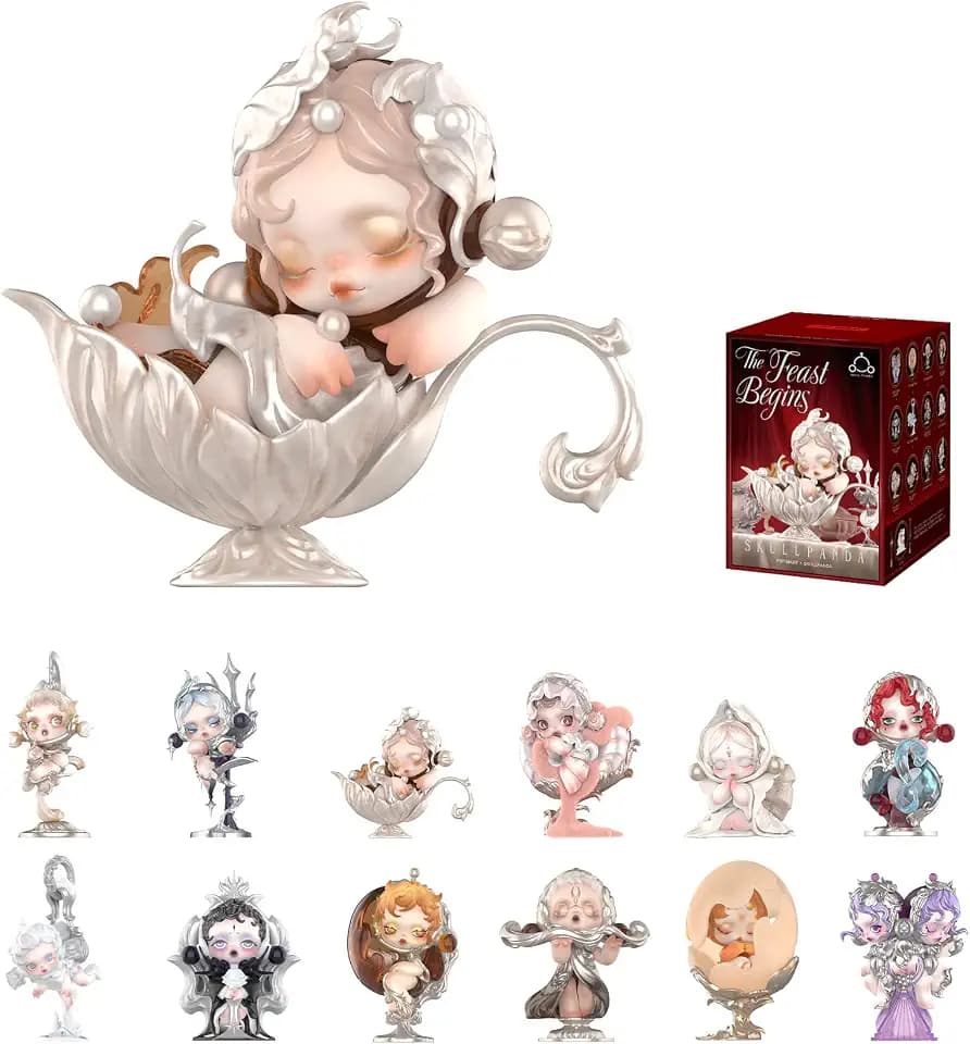 POP MART SKULLPANDA The Feast Begins Series Blind Box Figures, Collectible Toys Home Decorations, Holiday Birthday Gifts for Girls and Boys, Single Box