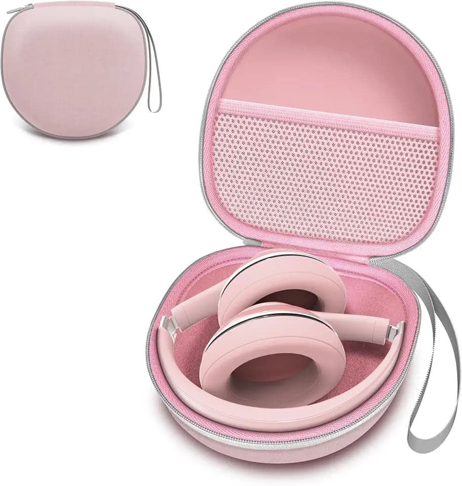 Headphone Headset Case for Folding Headphone, Pink